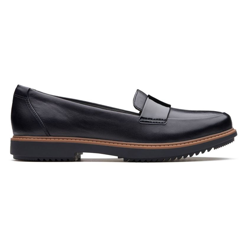 Mocassins femme Clarks raisie noir |