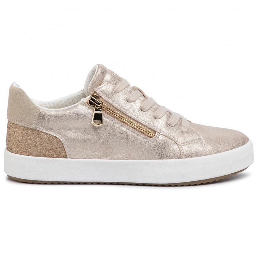 Baskets mode femme Geox blomiee or