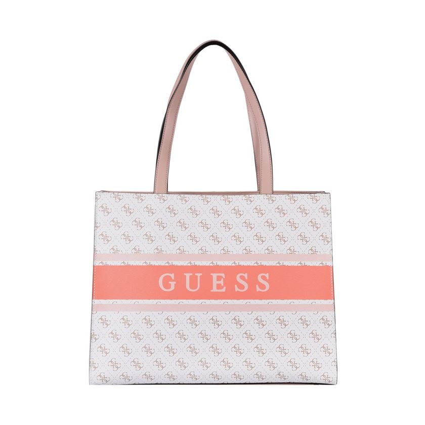 Cabas et sac shopping femme Guess monique tote blanc VoShoes