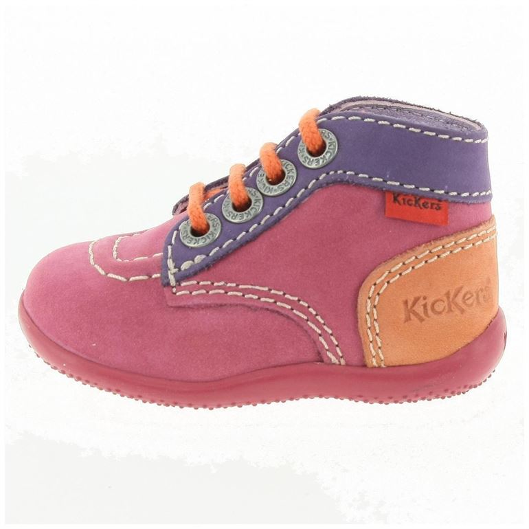 Bottines fille Kickers bonbon violet