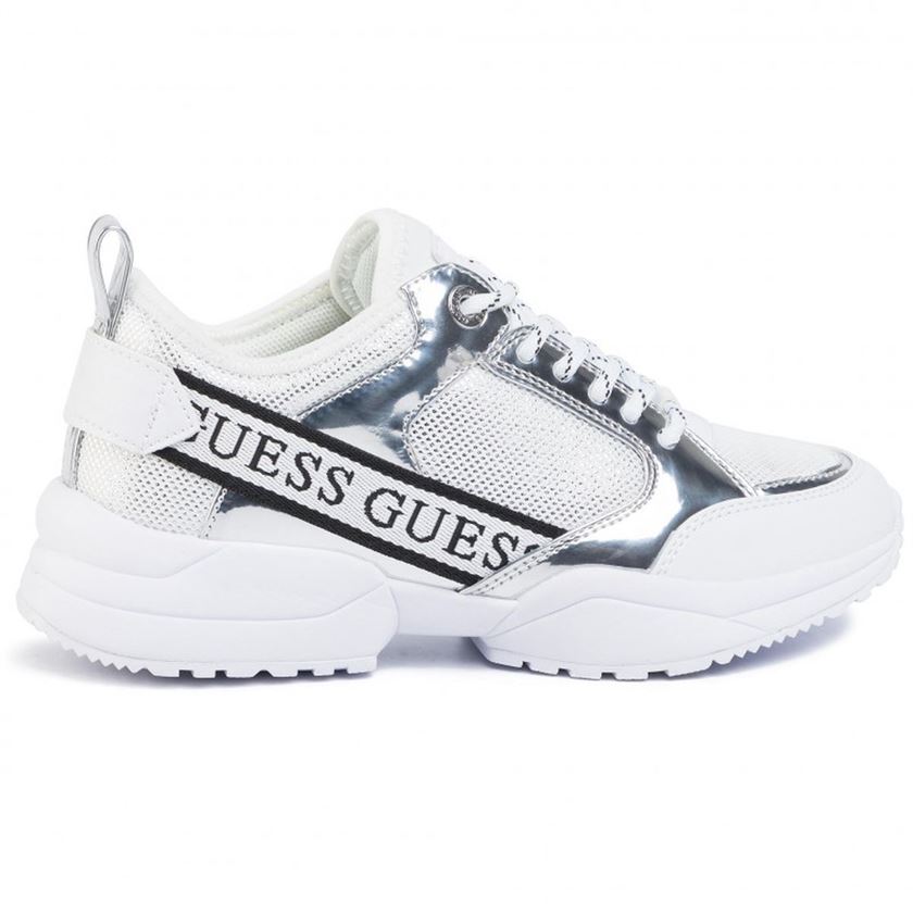 Baskets mode femme Guess breeta active lady argent