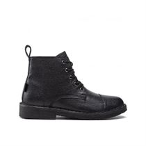 SAPATA TRACK:Noir/Cuir/Cuir, Textile/Caoutchouc/black