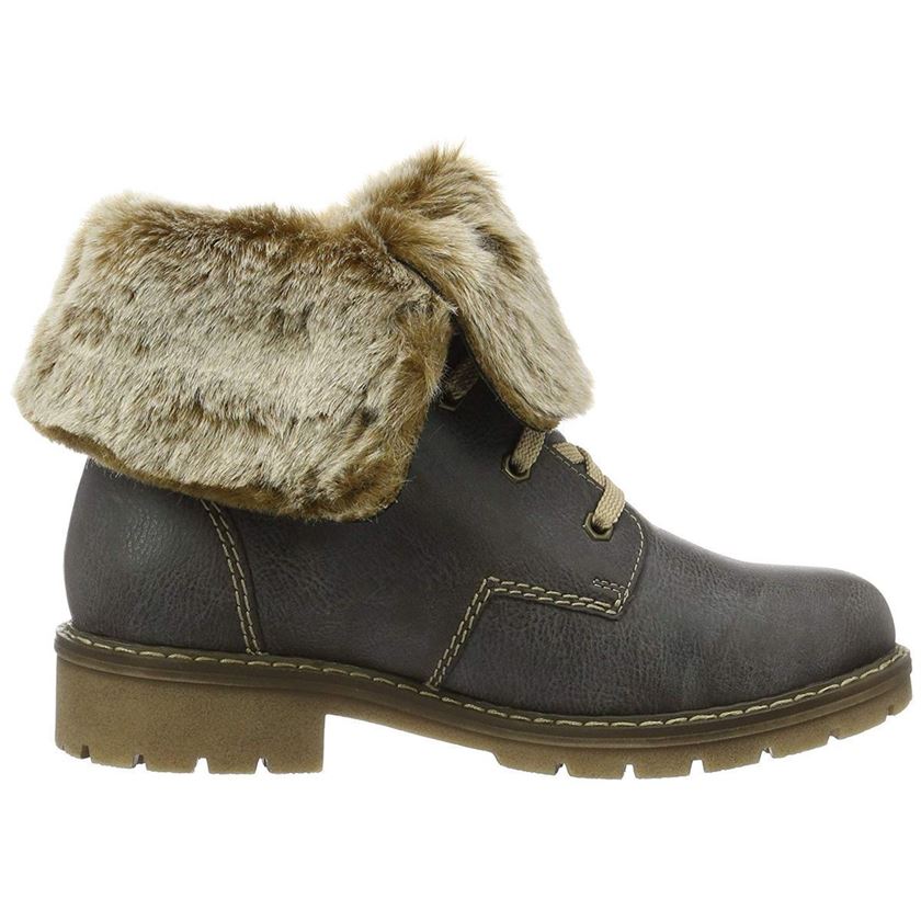 CLEAT BIKER BOOT Y9122:Gris/Synthétique/Fourré/Synthétique/Gris