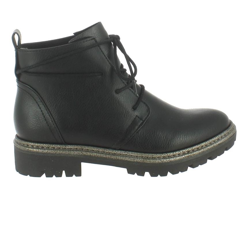 PANTOFFEL COTTY F 25207:Noir/Synthétique/Textile/Synthétique/Noir