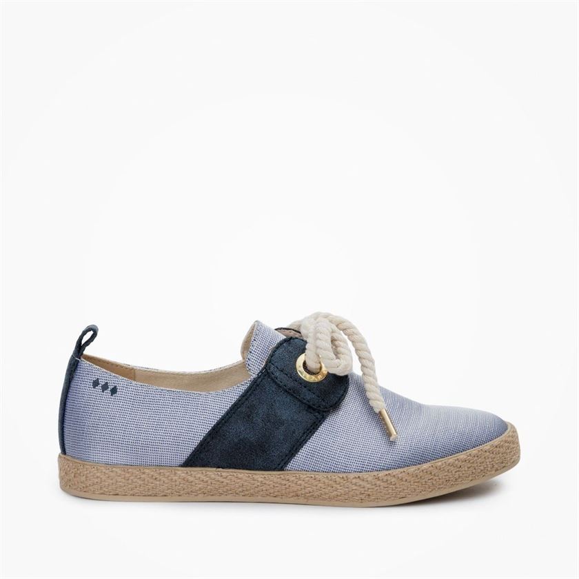 STONE 1 W STRAW CARGO ONE VELVET:Bleu/Textile/Textile/Caoutchouc/Bleu
