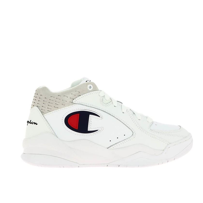GRAND COURT LTS MID:Blanc/Cuir/Textile/Caoutchouc/Blanc