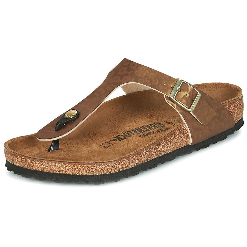 Mules femme Birkenstock gizeh fantaisies marron VoShoes