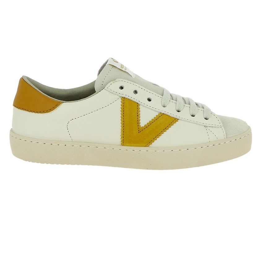 N9362 126142:Blanc/Cuir/Textile/Pvc/Moutarde