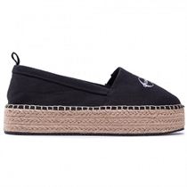 0347891 WEDGE PRINTED CO:Noir/Textile/Textile/Corde/Noir