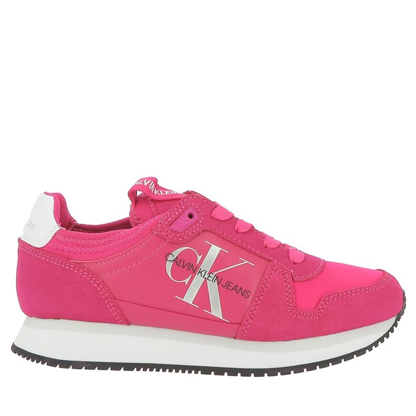 BOHEME LACEUP NY:Rose/Cuir, Textile/Textile/Caoutchouc/Rose