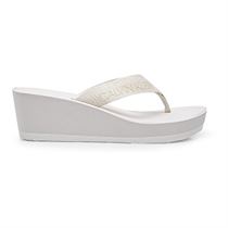 HOSTA LEATHER SUEDE FLIP FLOP:Blanc/Synthétique/Synthétique/Synthétique/Ecru