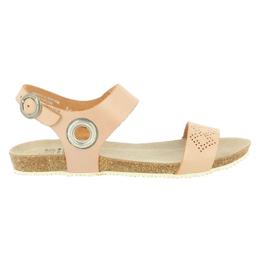 PAMPA UNDERLAYER ISABEL:Beige/Cuir/Cuir, Textile/Caoutchouc/Cuivre