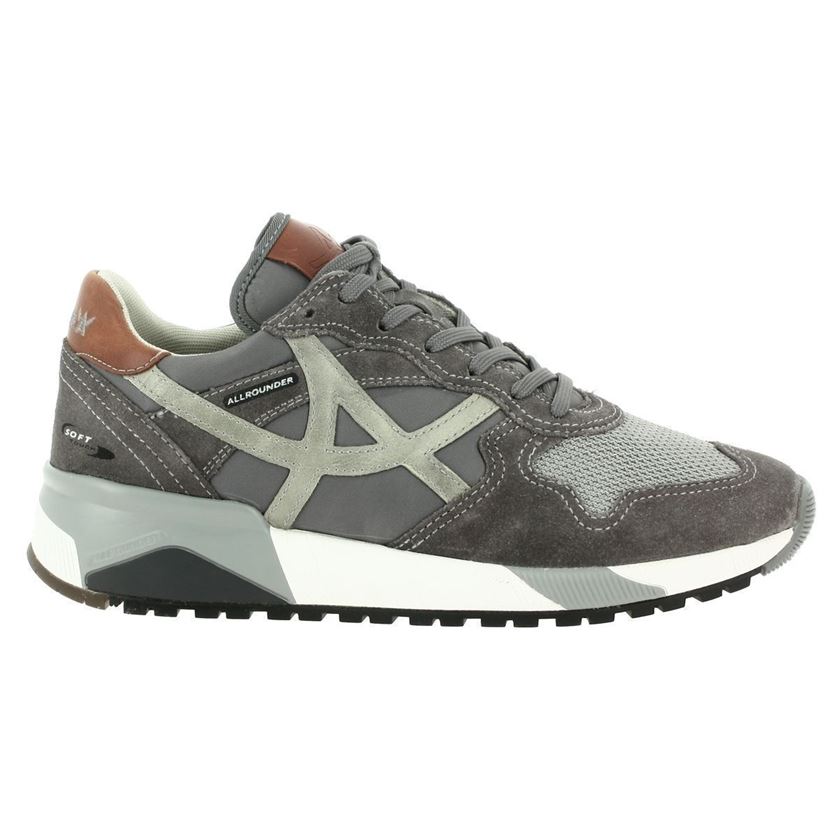 TENNIS SPEED:Gris/Cuir, Synthétique/Textile/Caoutchouc/Gris