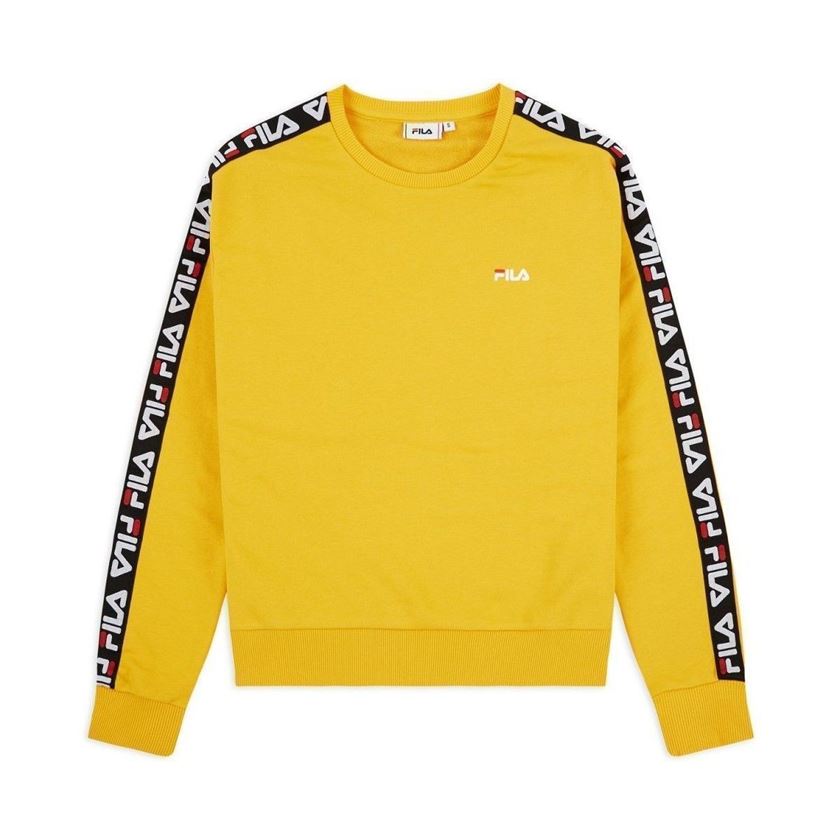 DAMIA TIVKA CREW SWEAT:Jaune/Coton, Polyester/Coton/ND/Jaune