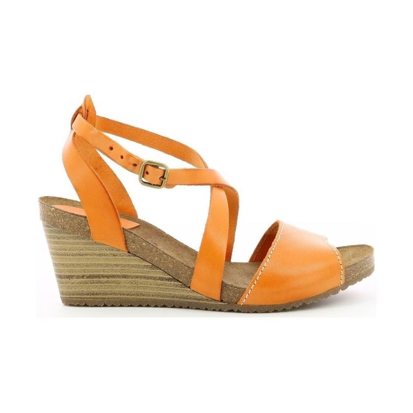 SABOT SPAGNOL:Orange/Cuir/Cuir/Synthétique/Orange