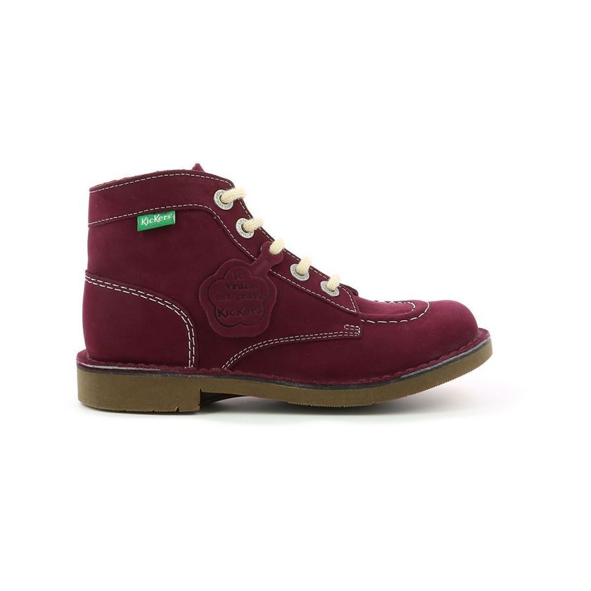 AVA KICK COL:Bordeaux/Cuir/Cuir/Caoutchouc/Bordeaux