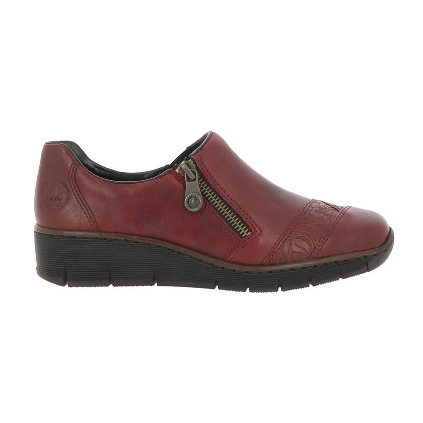 ADI SMALL SATCHEL ACCELOR:Bordeaux/Cuir/Cuir/Caoutchouc/rot