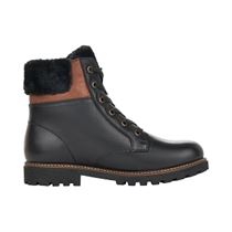 HORSOU D8463:Noir/Cuir/Fourré/Caoutchouc/black