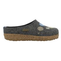 PANTOFFEL COTTY F GRIZZLY FAIBLE:Gris/Feutre de laine/Feutre de laine/Liège/grey