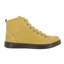 LOW DA.BOOTIE:Jaune/Cuir/Cuir/Caoutchouc/Curry