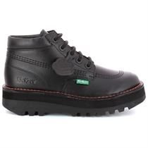 ORIGINALE T F4G KICKPLATFORM:Noir/Cuir/Cuir/Caoutchouc/black