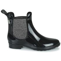 VD LOGO BOOTS PLUIE:Noir/Pvc/Textile/Caoutchouc/Black