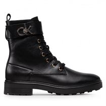MADRID CLEAT BIKER BOOT:Noir/Cuir/Synthétique/Caoutchouc/black