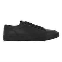 EDERLA LOW CUT ESS VULC LACEUP:Noir/Cuir/Textile/Caoutchouc/black