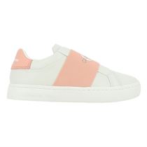 MOLLY CUPSOLE ELASTIC:Blanc/Cuir/Textile/Caoutchouc/Rose