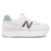 EDERLA LOW CUT WL574:Blanc/Cuir/Textile/Caoutchouc/Violet