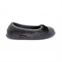 EDERLA LOW CUT SLIPPER FIOCCO:Gris/Laine/laine/feutre de laine/Anthracite