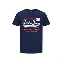 ARCHER JJELOGO TEE SS ONECK 2 C:Bleu/Synthétique/Textile/Synthétique/noir / rouge