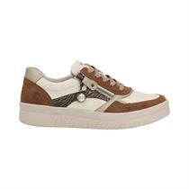 CORALIE LEO D0J01:Blanc/Cuir/Textile/Caoutchouc/Marron