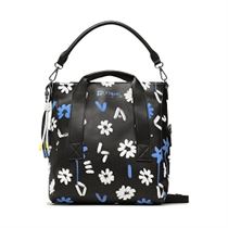 PASHMINA BAG_MARGY_LOVERTY 2.0:Noir/Polyuréthane/Polyester/ND/Fleurs