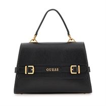 INES SESTRI TOP HANDLE FLAP:Noir/Polyuréthane/Textile//black