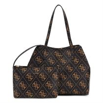 6 IN PREM DK VIKKY TOTE:Noir/Polyuréthane/Textile//brown