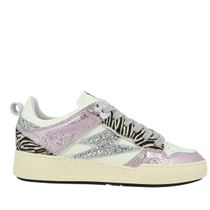 EDERLA LOW CUT CHITA:Blanc/Cuir/Cuir/Caoutchouc/Rose