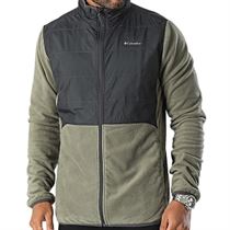 2622641 M BASIN BUTTE FLEECE FZ:Vert/Polyester/Textile/ND/Kaki
