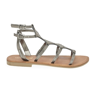 TENNIS ROMY OHLALA:Argent/Cuir/Cuir/Caoutchouc/Silver