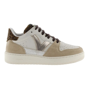 TENNIS ROMY 1258262:Blanc/Cuir, Synthétique/Textile/Caoutchouc/Taupe