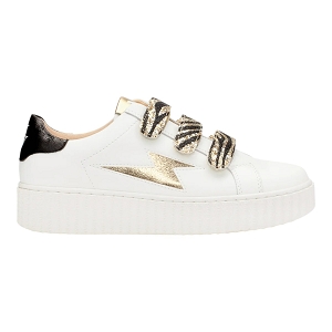 DAMIA DORIANNE:Blanc/Synthétique/Textile/Caoutchouc/Gold