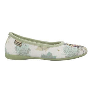 6985 BALLERINE HIBOUX:Vert/Velours/Textile/Synthétique/Pistache