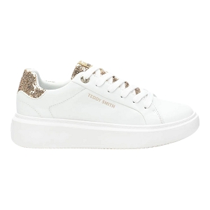 N0711 120121:Blanc/Cuir/Textile/Caoutchouc/Or