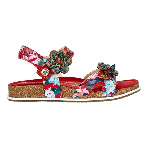 EDERLA LOW CUT BRCYANO 12:Rouge/Cuir/Cuir/Synthétique/Red