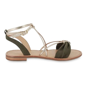 CORALIE HIROMAK SUEDE:Vert/Cuir/Cuir/Caoutchouc/Kaki