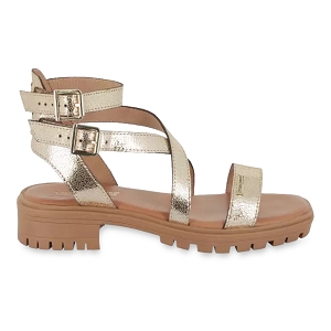 MONAGOLD HURSULA:Or/Cuir/Cuir/Caoutchouc/Or