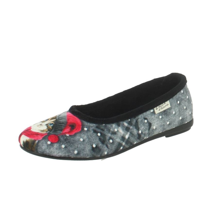 Maison de l espadrille femme chat bonnet noir1035701_2 sur voshoes.com