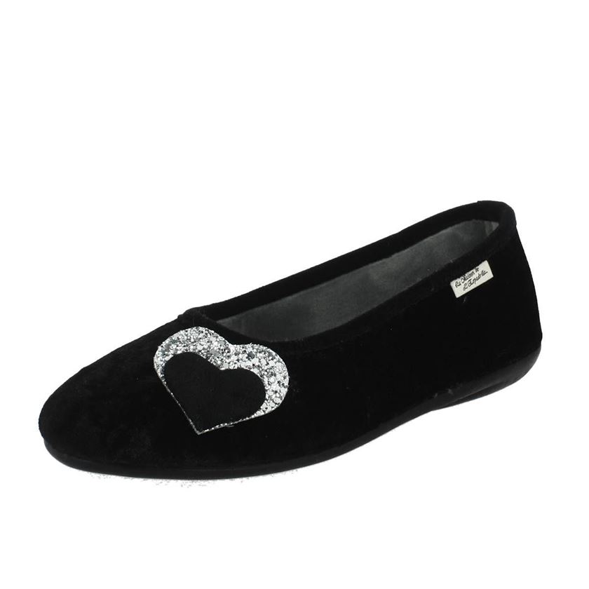 Maison de l espadrille femme coeur dargent noir1036001_2 sur voshoes.com