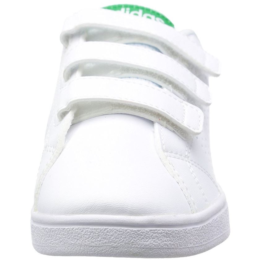 Adidas garcon advantage clean vlc blanc vert1073201_3 sur voshoes.com