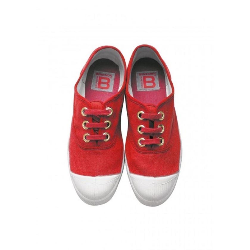 Bensimon femme golden eyelets rouge1075903_3 sur voshoes.com